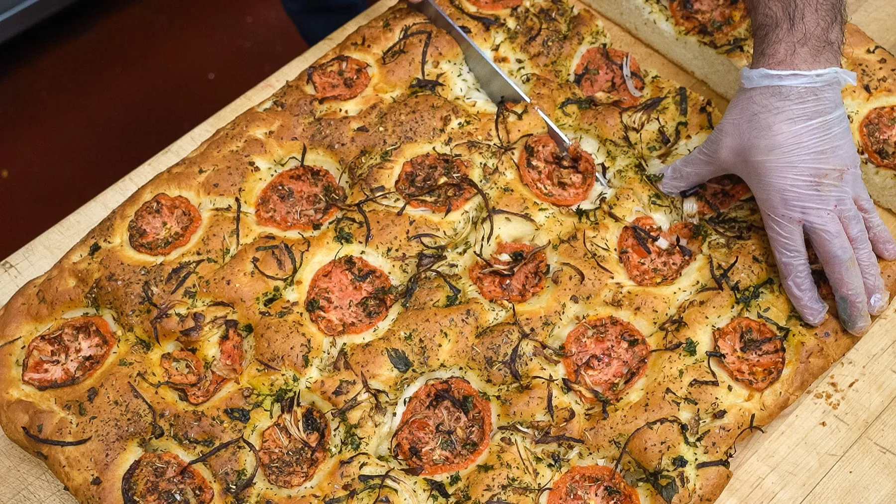 Focaccia with tomato